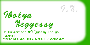 ibolya negyessy business card